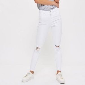 Topshop Jaime Moto Distressed Skinny Jeans